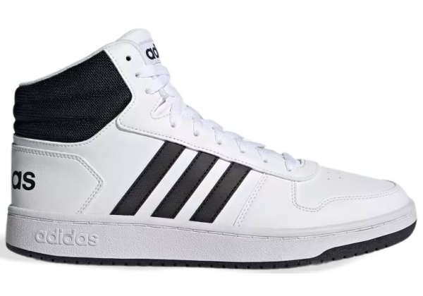 Зимние кроссовки Adidas Hoops 2.0 высокие белые